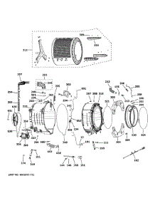 Tub & Motor parts for Ge Washer GFW850SPN1RS from AppliancePartsPros.com