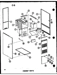 Cabinet Parts (Ghe105dm-3 / P96524-7F) (Ghe105dm-5 / P96524-8F) (Ghe120dm / P96524-9F) (Ghe120dm-4 / P96524-10F) parts for Amana Furnace GH102DM/P96521-7F from AppliancePartsPros.com
