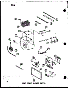 Belt Drive Blower Parts (Gh105dj-R3 / P96454-8F) (Gh105j-R3 / P96454-26F) parts for Amana Furnace GH140DJ-4/P96454-14F from AppliancePartsPros.com
