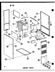 Cabinet Parts (Ghe65dm-2 / P96524-1F) (Ghe65dm-3 / P96524-2F) (Ghe80dm / P96524-3F) (Ghe80dm-3 / P96524-4F) (Ghe80dm-4 / P96524-5F) (Ghe105dm / P96524-6F) parts for Amana Furnace GH80DM/P96521-2F from AppliancePartsPros.com