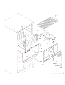 Freezer Section parts for Ge Top-Mount Refrigerator GIE18DTNBRBB from AppliancePartsPros.com