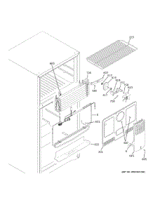 Freezer Section parts for Ge Top-Mount Refrigerator GIE18GTNERWW from AppliancePartsPros.com