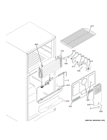 Freezer Section parts for Ge Top-Mount Refrigerator GIE22JMNBRES from AppliancePartsPros.com