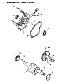 Crankcase Cover / Camshaft parts for Generac Lawn & Garden Engine GM82 from AppliancePartsPros.com