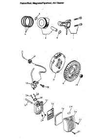 Piston / Rod / Magneto / Flywheel.Air Cleaner parts for Generac Lawn & Garden Engine GM82 from AppliancePartsPros.com