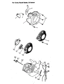 Fan Cover / Recoil Starter / Oil Sensor parts for Generac Lawn & Garden Engine GM82 from AppliancePartsPros.com
