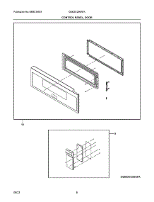 Control Panel,Door parts for Frigidaire Room Air Conditioner GMOS1266AFA from AppliancePartsPros.com