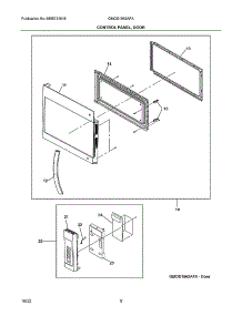 Control Panel, Door|Gmos1962afa - Door.Svg parts for Frigidaire Microwave/Hood Combo GMOS1962AFA from AppliancePartsPros.com