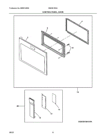 Control Panel,Door parts for Frigidaire Room Air Conditioner GMOS1964AFA from AppliancePartsPros.com