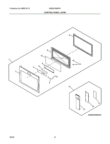 Control Panel,Door parts for Frigidaire Room Air Conditioner GMOS1968AFA from AppliancePartsPros.com
