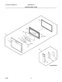 Control Panel,Door parts for Frigidaire Room Air Conditioner GMOS196CAFA from AppliancePartsPros.com
