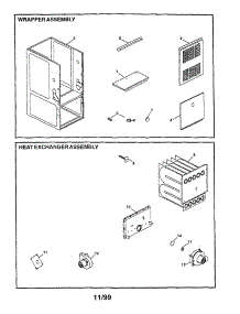 Wrapper / Heat Exchanger Assembly parts for Goodman Furnace GMP050-3 from AppliancePartsPros.com