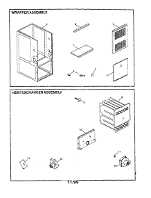 Wrapper / Heat Exchanger Assembly parts for Goodman Furnace GMP100-4 from AppliancePartsPros.com