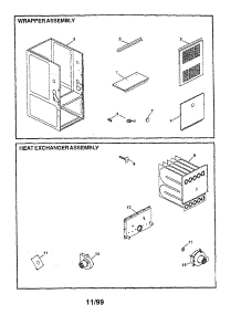 Wrapper / Heat Exchanger Assembly parts for Goodman Furnace GMP100-5 from AppliancePartsPros.com