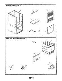 Wrapper / Heat Exchanger Assembly parts for Goodman Furnace GMPH120-5 from AppliancePartsPros.com
