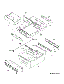 Freezer Shelves parts for Ge Bottom-Mount Refrigerator GNE21FMKVFES from AppliancePartsPros.com
