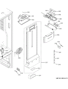 Fresh Food Section parts for Ge Bottom-Mount Refrigerator GNE25JMKTFES from AppliancePartsPros.com