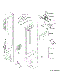 Fresh Food Section parts for Ge Bottom-Mount Refrigerator GNE25JMKYFES from AppliancePartsPros.com