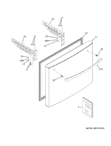 Freezer Door parts for Ge Bottom-Mount Refrigerator GNE27JMMWFES from AppliancePartsPros.com