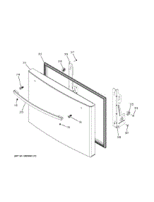 Freezer Door parts for Ge Bottom-Mount Refrigerator GNE29GMKLES from AppliancePartsPros.com