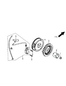 Flywheel / Ign parts for Generac Generator GP5500-5939-4 from AppliancePartsPros.com