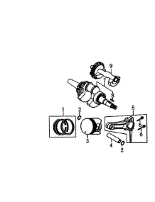 Crankshaft parts for Generac Generator GP5500-5939-6 from AppliancePartsPros.com
