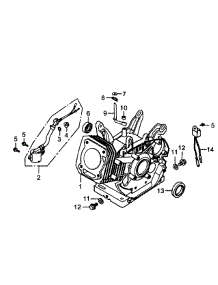 Crankase parts for Generac Generator GP6500-5940-0 from AppliancePartsPros.com
