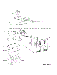Fresh Food Section parts for Ge Top-Mount Refrigerator GPE12FSKESB from AppliancePartsPros.com