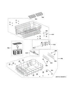 Rack Assemblies parts for Ge Dishwasher GPT145SSL0SS from AppliancePartsPros.com