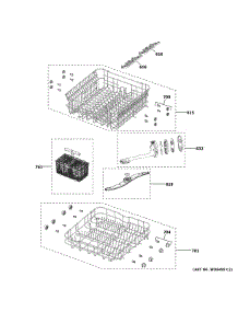 Rack Assemblies parts for Ge Dishwasher GPT225SGL0WW from AppliancePartsPros.com