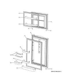 Doors parts for Ge Top-Mount Refrigerator GPV10FGNBBB from AppliancePartsPros.com