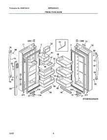 Fresh Food Door parts for Frigidaire Top-Mount Refrigerator GRFS2853AD1 from AppliancePartsPros.com