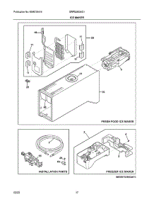 Ice Maker parts for Frigidaire Top-Mount Refrigerator GRFS2853AD1 from AppliancePartsPros.com