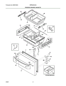 Freezer Drawer, Baskets parts for Frigidaire Bottom-Mount Refrigerator GRFS2853AD2 from AppliancePartsPros.com
