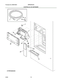 Controls & Ice Dispenser parts for Frigidaire Bottom-Mount Refrigerator GRFS2853AD2 from AppliancePartsPros.com
