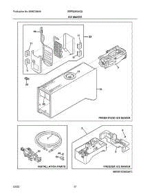 Ice Maker parts for Frigidaire Bottom-Mount Refrigerator GRFS2853AD2 from AppliancePartsPros.com