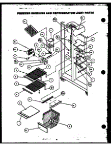Freezer Shelving And Refrigerator Light Parts parts for Modern Maid Side-By-Side Refrigerator GRH220-1D from AppliancePartsPros.com