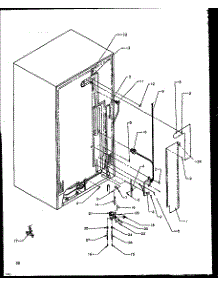 Back Unit parts for Modern Maid Side-By-Side Refrigerator GRH2202BE/P1168103WE from AppliancePartsPros.com