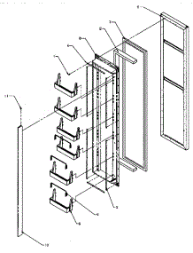 Freezer Door (Gri2002w / P1168202ww) parts for Modern Maid Side-By-Side Refrigerator GRH2203W/P1168105WW from AppliancePartsPros.com