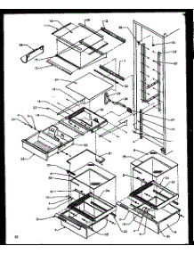 Refrigerator Shelving And Drawers parts for Modern Maid Side-By-Side Refrigerator GRH2401SWW/P1168101WW from AppliancePartsPros.com