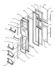 Freezer Door (Grh2203b / P1168106we) (Grh2203w / P1168105ww) (Grh2402sw / P1168104ww) parts for Modern Maid Side-By-Side Refrigerator GRH2402SW/P1168104WW from AppliancePartsPros.com