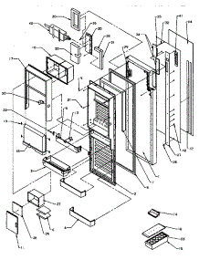 Refrigerator Door parts for Modern Maid Side-By-Side Refrigerator GRH2402SW/P1168104WW from AppliancePartsPros.com