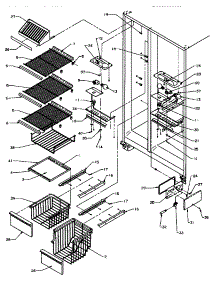 Freezer Shelving & Refrigerator Light (Gri2002w / P1168202ww) parts for Modern Maid Side-By-Side Refrigerator GRI2002W/P1168202WW from AppliancePartsPros.com
