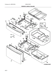 Freezer & Middle Drawer parts for Frigidaire Bottom-Mount Refrigerator GRMC2273BF from AppliancePartsPros.com