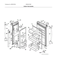 Fresh Food Doors parts for Frigidaire Bottom-Mount Refrigerator GRMC2273BF from AppliancePartsPros.com