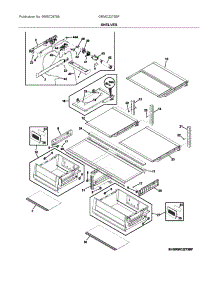 Shelves parts for Frigidaire Bottom-Mount Refrigerator GRMC2273BF from AppliancePartsPros.com