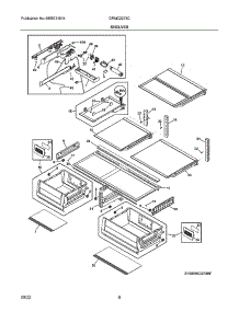 Shelves|Shgrmc2273bf.Svg parts for Frigidaire Bottom-Mount Refrigerator GRMC2273CD00 from AppliancePartsPros.com
