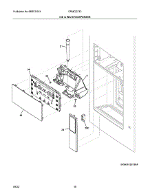 Ice & Water Dispenser|Idgrmc2273bf.Svg parts for Frigidaire Bottom-Mount Refrigerator GRMC2273CF00 from AppliancePartsPros.com