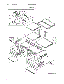 Shelves|Shgrmg2272cf00.Svg parts for Frigidaire Side-By-Side Refrigerator GRMG2272CF00 from AppliancePartsPros.com