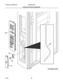 Controls & Water Dispenser|Idgrmg2272cf00.Svg parts for Frigidaire Side-By-Side Refrigerator GRMG2272CF00 from AppliancePartsPros.com